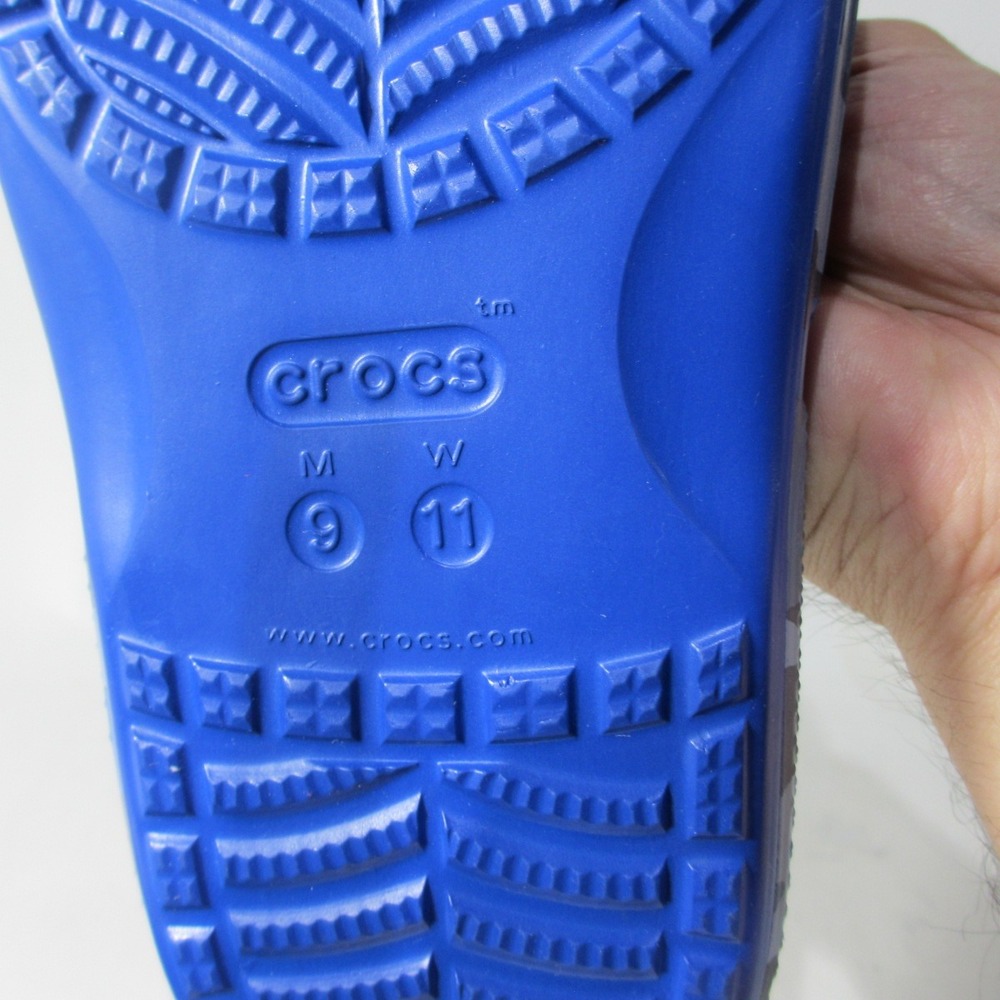 Crocs Slides Mens 9 Blue Camo New Camouflage Comfort Sandals Flip Flop Casual - Picture 8 of 10